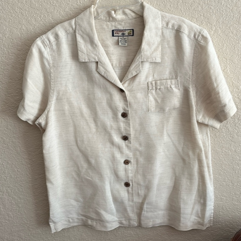 Caribbean Joe Linen blouse - medium size